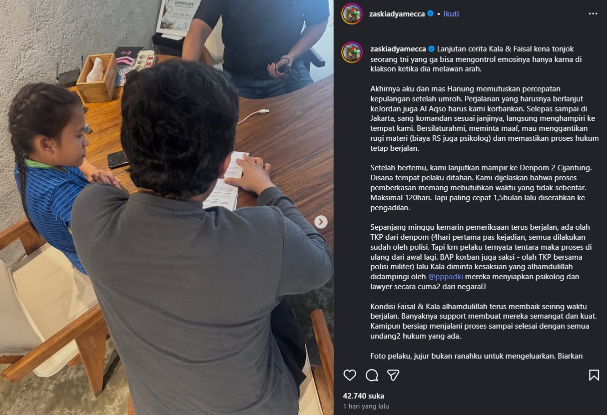 Update kasus pemukulan karyawan Zaskia Adya Mecca oleh oknum TNI